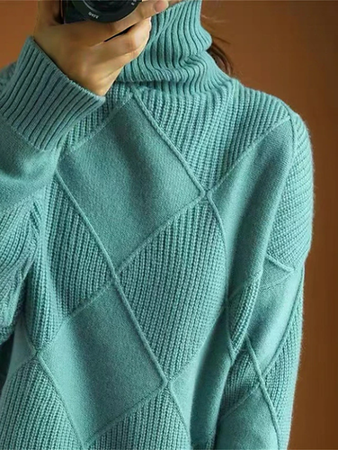 Yarn/Wool Yarn Casual Sweater - Just Fashion Now - Modalova