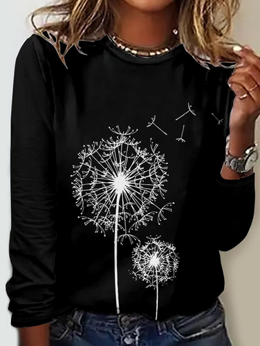 Dandelion Casual Crew Neck Long Sleeve Shirt - Modetalente - Modalova