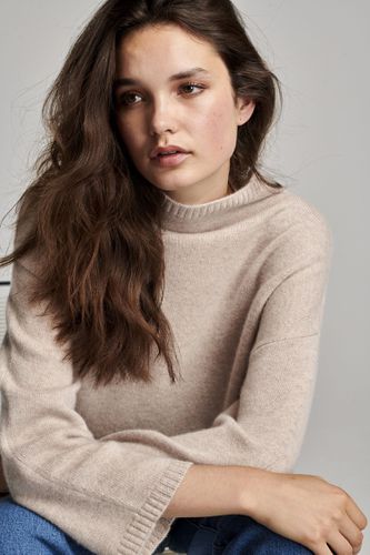 Organic cashmere sweater with stand collar - REPEAT cashmere - Modalova