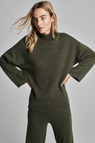 Organic cashmere sweater with stand collar - REPEAT cashmere - Modalova