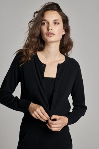 Round neck cashmere cardigan - REPEAT cashmere - Modalova