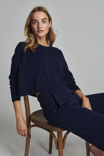 Oversized round neck cashmere sweater - REPEAT cashmere - Modalova