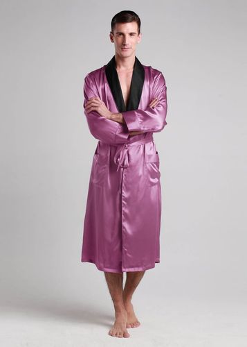 LILYSILK Robe De Chambre En Soie Longue Haute Gamme Bordure Noire Xxl - LILYSILK - Modalova