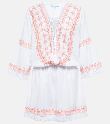 Minikleid Martina aus Baumwolle und Leinen - Melissa Odabash - Modalova