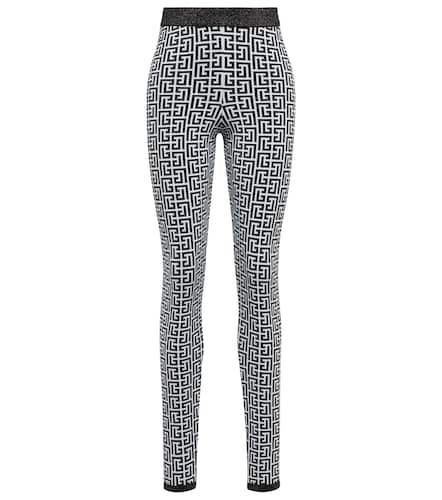 Leggings en jacquard de punto - Balmain - Modalova