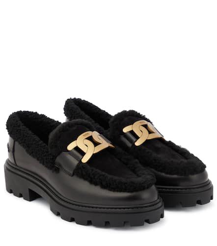 Loafers Kate aus Leder und Shearling - Tod's - Modalova