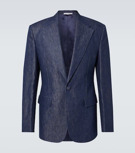 Blazer monopetto in cotone e lino - Gabriela Hearst - Modalova