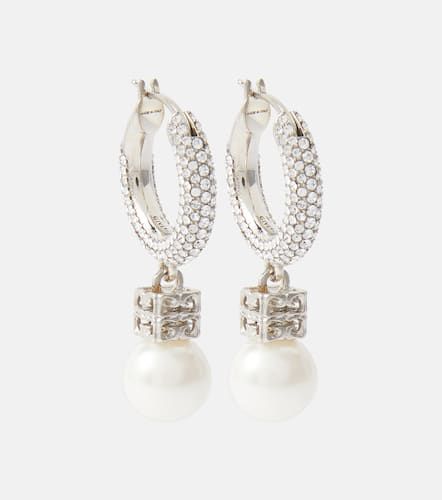 SwarovskiÂ® and faux pearl hoop earrings - Givenchy - Modalova