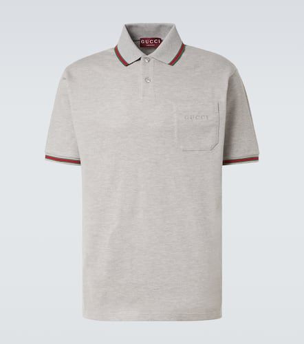 Polo Web Stripe en coton mélangé - Gucci - Modalova