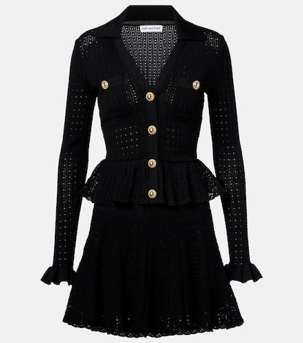Pointelle peplum minidress - Self-Portrait - Modalova