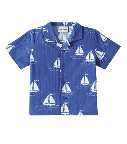 Sailing Boats cotton bowling shirt - Mini Rodini - Modalova