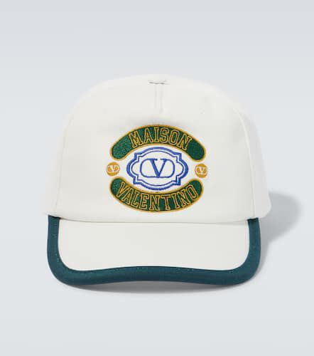 Gorra de algodón bordada con logo - Valentino Garavani - Modalova