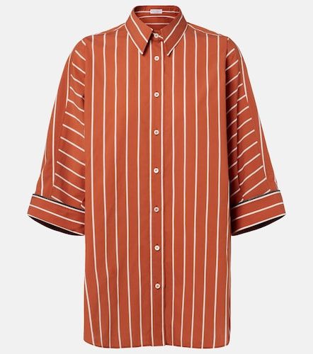 Camisa en mezcla de algodón a rayas - Brunello Cucinelli - Modalova
