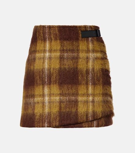 Checked mohair and wool miniskirt - Loewe - Modalova