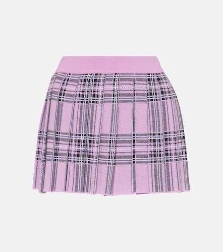 Checked pleated wool miniskirt - Giuseppe di Morabito - Modalova