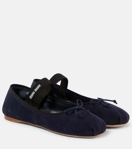 Miu Miu Logo suede ballet flats - Miu Miu - Modalova