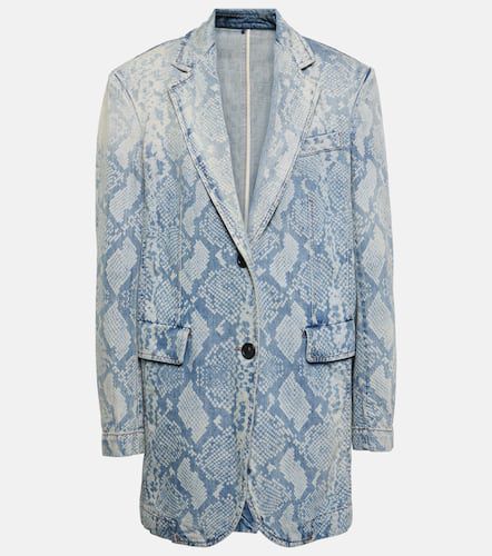 Sportmax Snake-effect denim blazer - Sportmax - Modalova