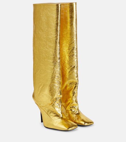 Sienna crinkled laminated leather knee-high boots 105mm - The Attico - Modalova