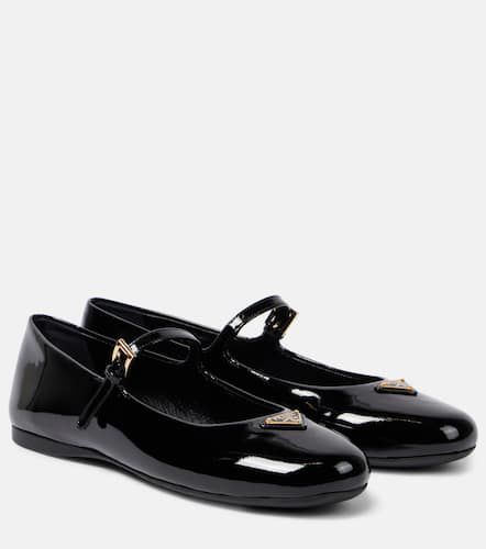 Ballerine Mary Jane in vernice con logo - Prada - Modalova