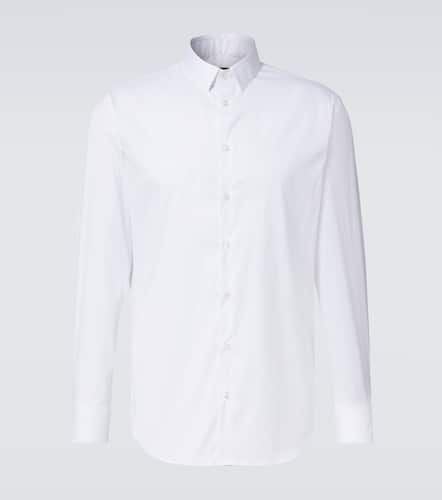 Cotton-blend poplin shirt - Giorgio Armani - Modalova