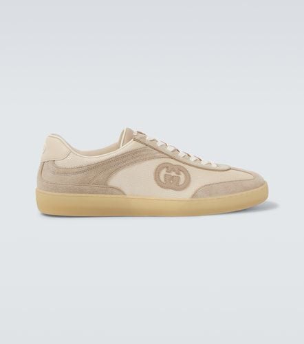 Interlocking G suede-trimmed sneakers - Gucci - Modalova