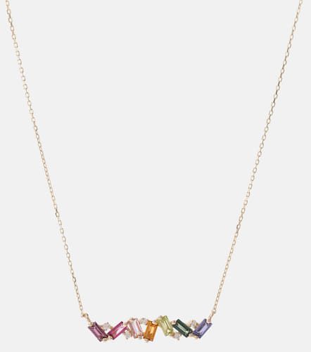 Frenesia Rainbow Bar 14kt gold necklace - Suzanne Kalan - Modalova