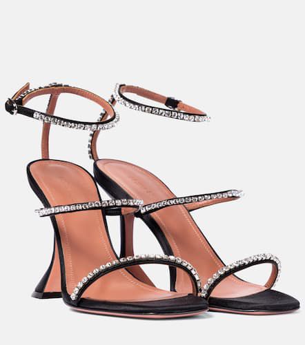 Gilda embellished satin sandals - Amina Muaddi - Modalova