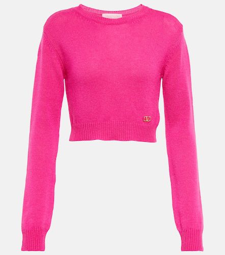 VLogo cropped cashmere sweater - Valentino - Modalova