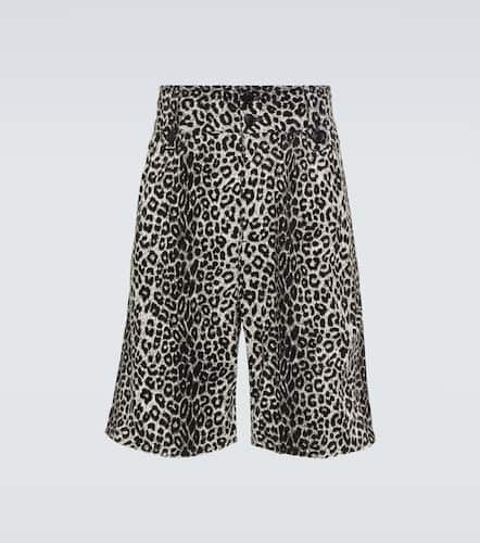 Leopard-print cotton and linen shorts - Visvim - Modalova