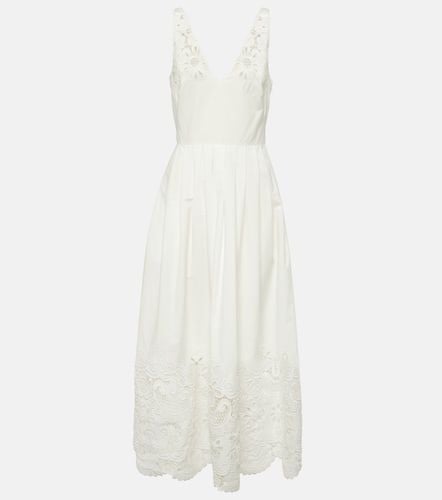 Broderie anglaise cotton midi dress - Valentino - Modalova