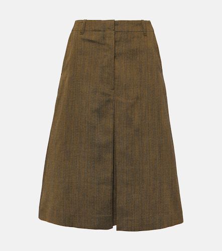 Cotton and silk-blend midi skirt - Dries Van Noten - Modalova