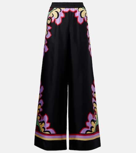 Bedruckte Palazzo-Hose aus Seide - La DoubleJ - Modalova