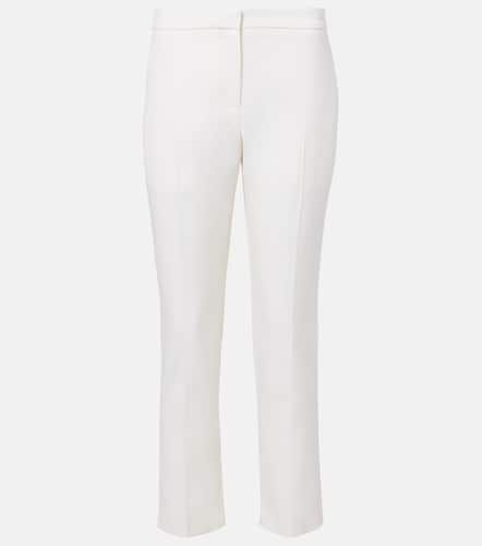 Pantaloni cropped in gabardine di lana - McQueen - Modalova