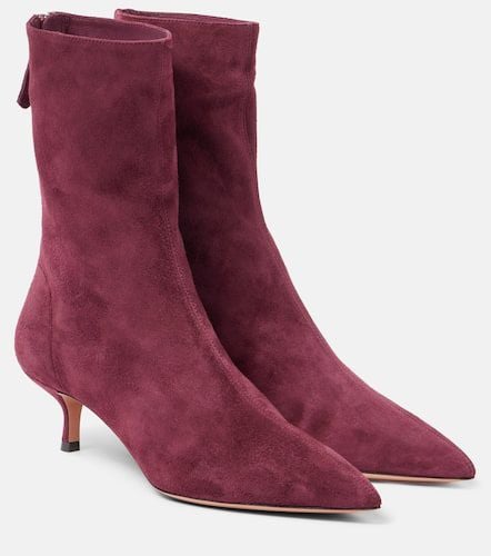 Ankle Boots Montmartre aus Veloursleder - Aquazzura - Modalova