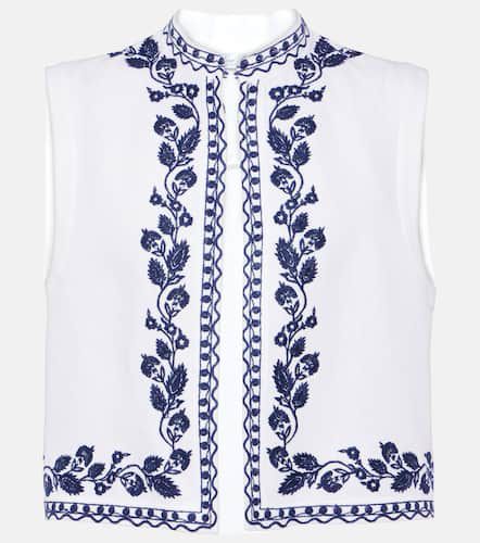 Dabney embroidered linen vest - Loro Piana - Modalova