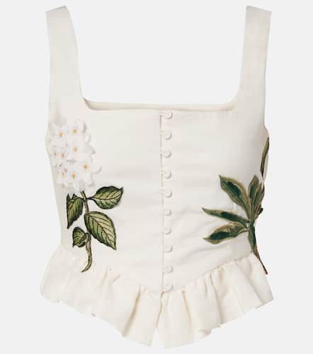 Top raccourci Eslabón Wild en lin à fleurs - Agua by Agua Bendita - Modalova