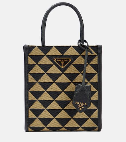 Mini patterned jacquard tote bag - Prada - Modalova