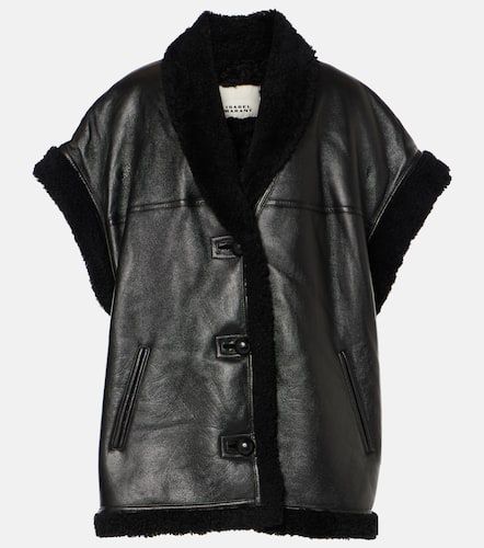 Gilet Medilia in pelle con shearling - Isabel Marant - Modalova