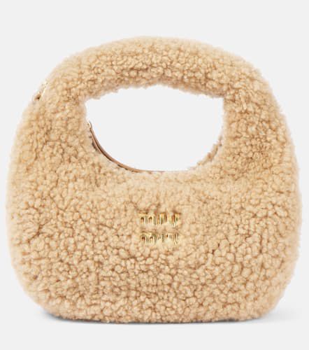 Borsa a spalla Wander Mini in shearling - Miu Miu - Modalova