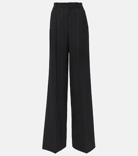 Chalk stripe wool-blend wide-leg pants - Saint Laurent - Modalova