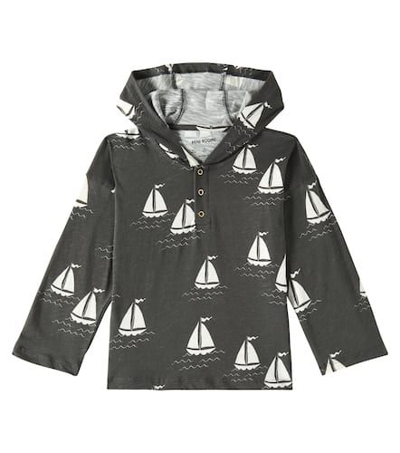 Bedruckter Hoodie Sailing Boats aus Baumwolle - Mini Rodini - Modalova