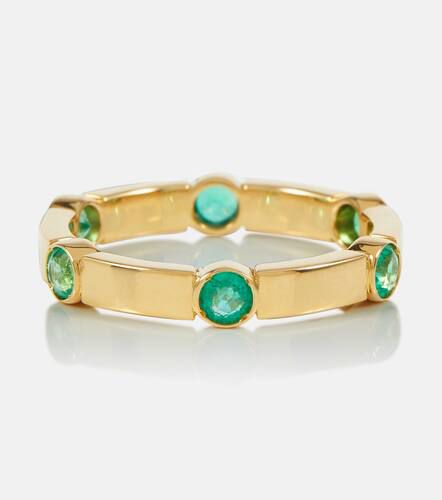 Stepping Stone 18kt yellow ring with emeralds - Ileana Makri - Modalova
