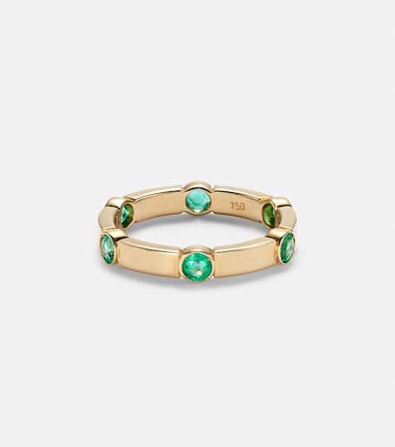 Stepping Stone 18kt yellow ring with emeralds - Ileana Makri - Modalova
