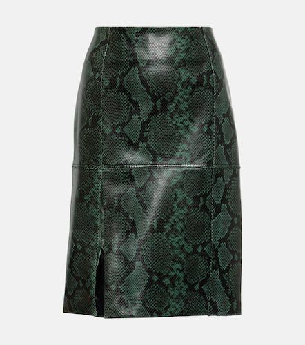 Urban Jungle snake-print leather midi skirt - Dorothee Schumacher - Modalova