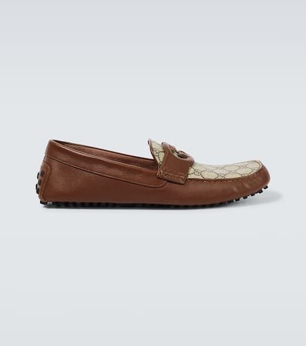 Interlocking G leather moccasins - Gucci - Modalova