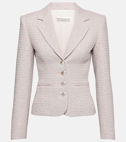 Sequined single-breasted tweed blazer - Alessandra Rich - Modalova