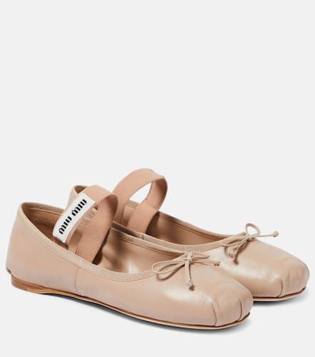 Miu Miu Ballerinas aus Leder - Miu Miu - Modalova