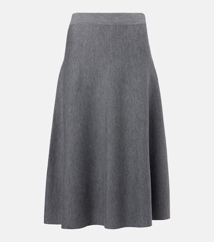 Falda midi de lana de tiro alto - Jardin des Orangers - Modalova