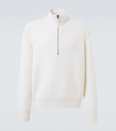 Ribbed-knit wool half-zip sweater - Tom Ford - Modalova