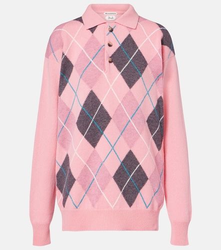 Argyle wool polo sweater - JW Anderson - Modalova